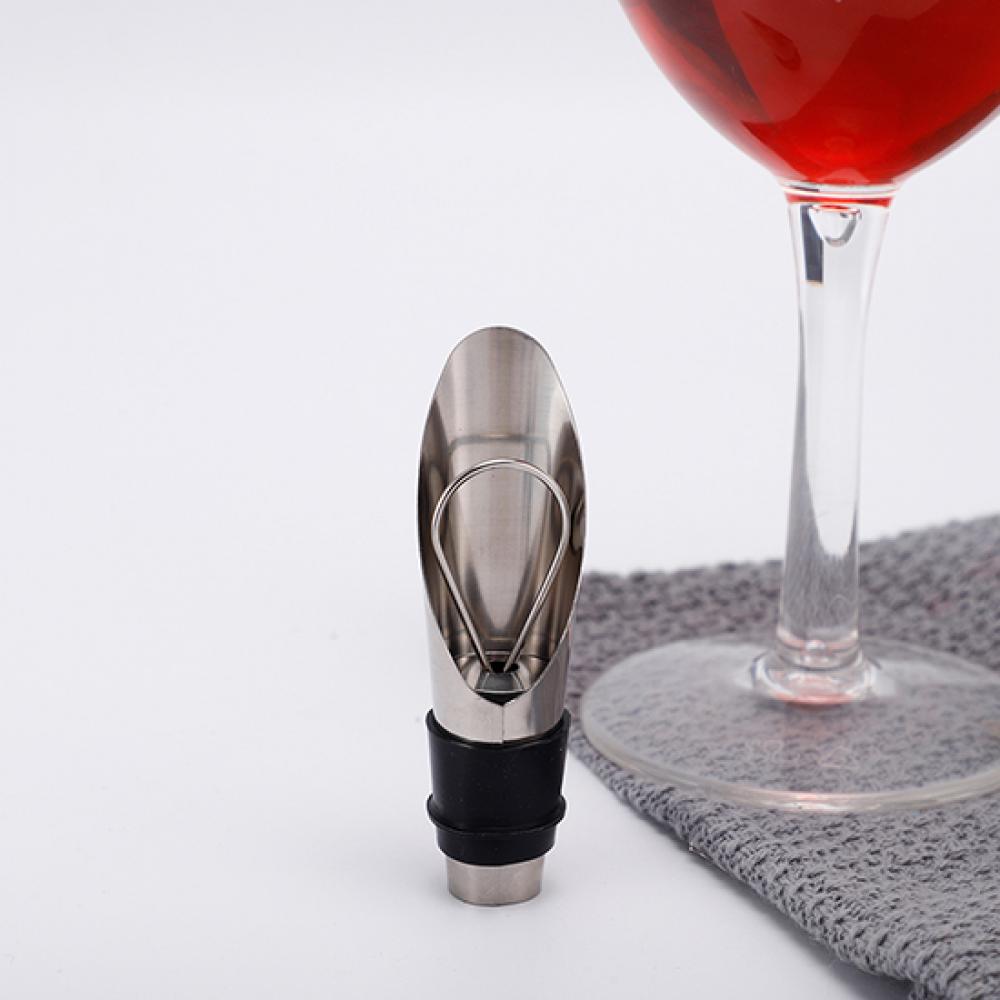 Wine Aerator Pour - ステンレス製のクラシックなステンレス製ボトル,注ぎ口,縦型,注ぎ口用のアクセサリー